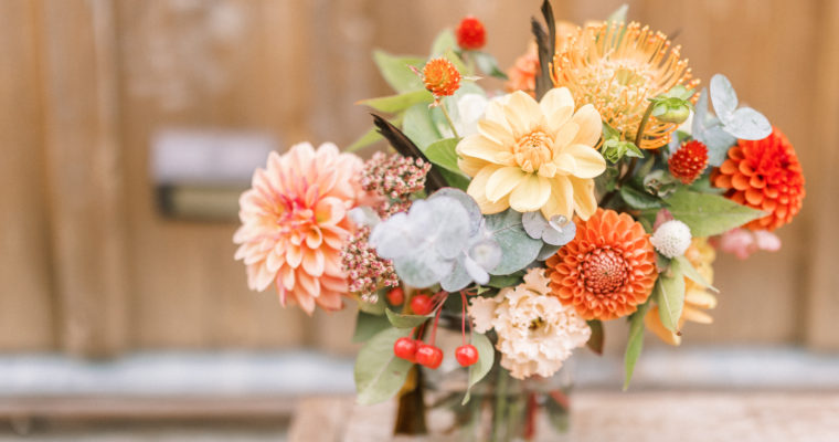 Brayana & Will’s Vineyard Wedding: DIY Wedding Flowers for Small Events